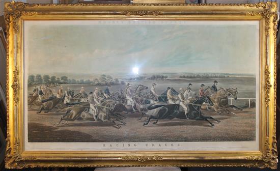 Hunt after De Prades Moores British Sports - Racing Cracks, 1854, overall 24.5 x 44.5in.